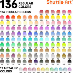 136 Color Pencils for Adult Coloring Book, Soft Core Colored Pencils Set for Doo