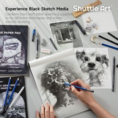 124-Piece Drawing Kit with Pencils & Paper Pads