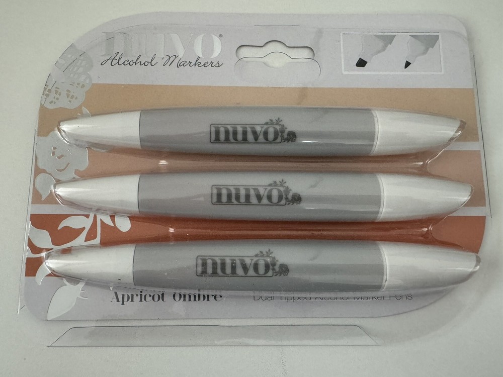 NUVO – Apricot Ombré – Dual Tipped Alcohol Markers – 3 Pack