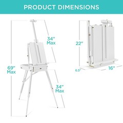 Art Easel for Painting, Portable Wooden Adjustable Artist Tripod with Sketch …