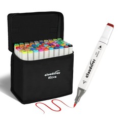 Alcohol Markers Brush Tip, 60 Colors Dual Tip Art Markers For Adults Coloring…