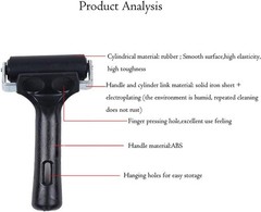 3 Pack Printmaking Brayers – Premium Brayer Rollers for Crafting, Hard black