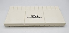 TRANSON Watercolor Palette w/ Thumb Hole & Brush Holders ~ White Approx 10″x5″