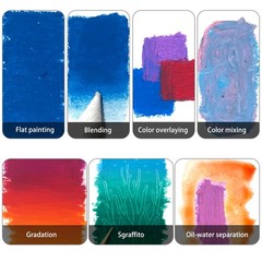 Oil Pastels Set of 50 Colors (8 x 60 mm), Soft Oil Pastels for Art Painting