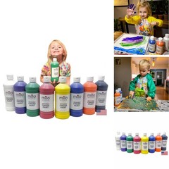 Milo Kids Washable Finger Paint Set Of 8 16 Oz And In The Usa Art Paints For