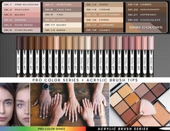 Professional 22-Piece Acrylic Paint Pen Set with Flexible Brush for Skin Tones