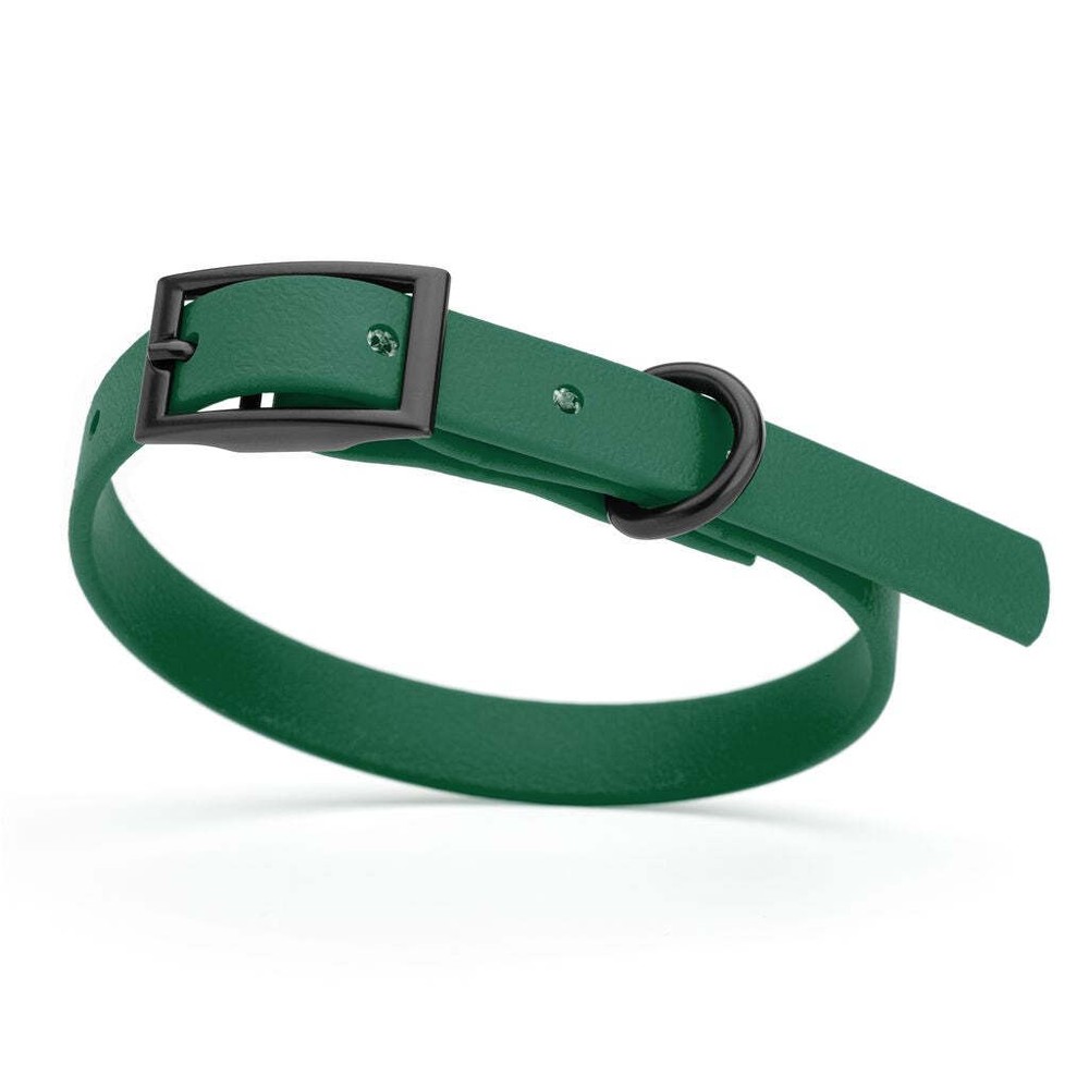 Dog Pet Waterproof Collar – W1/2″ x L9″-12″ – Hunter Green