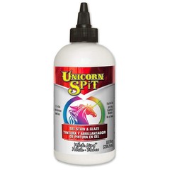 Unicorn SPiT 5771005 Gel Stain and Glaze, White Ning 8.0 FL OZ Bottle, 8 (Pack