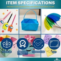 200 Sheets 9×12 Inch Assorted Colors Construction Paper Craft Art School Pack
