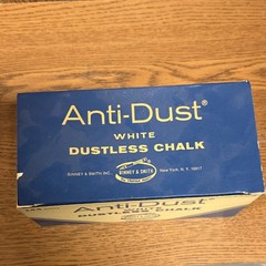 Binney & Smith Anti-Dust White Dustless Chalk 144 Sticks Non-Toxic MPN 1405