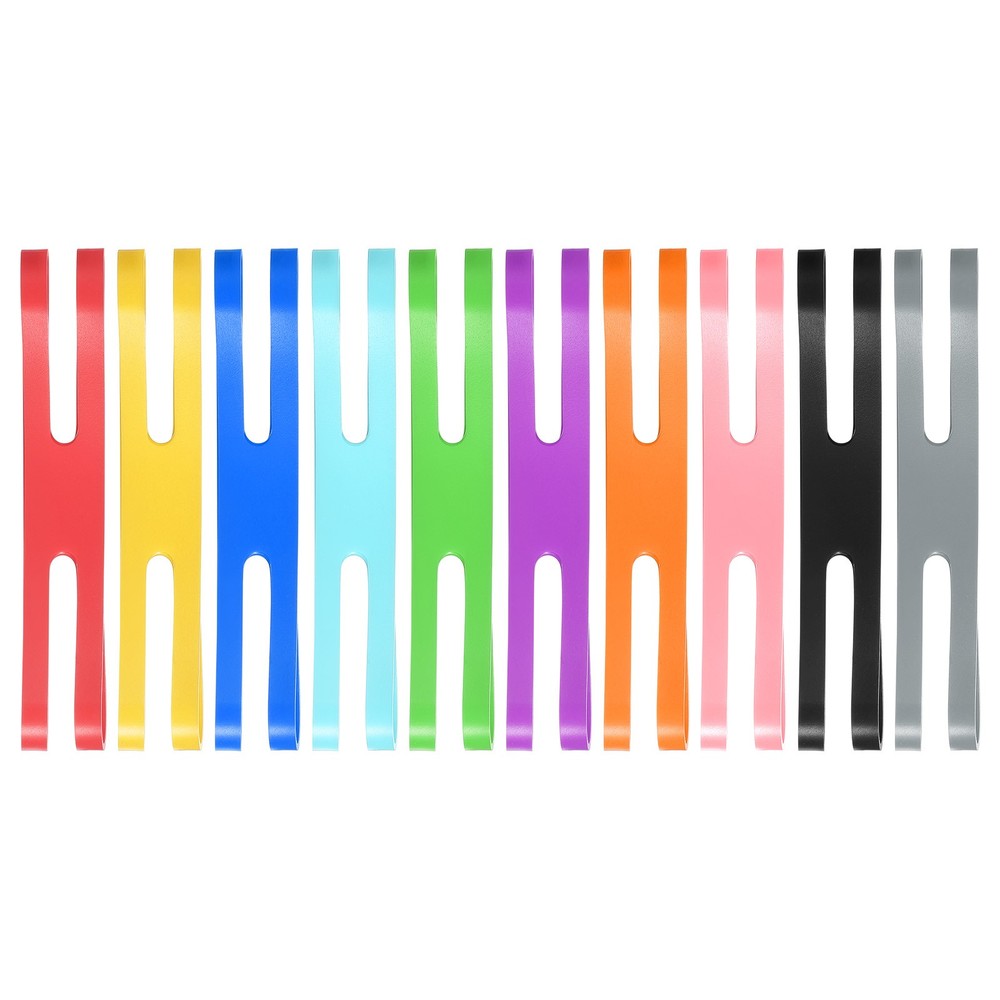 4 x 0.6 Inch 10 Pcs Silicone Elastic Rubber Wrapping Bands, Multi-Colors