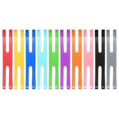 4 x 0.6 Inch 10 Pcs Silicone Elastic Rubber Wrapping Bands, Multi-Colors