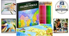 Colored Pencils 48 Count Set for Adult Coloring Books & Art Supplies