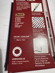 uni-ball uniball VISION Pens Medium Point 0.7mm BLACK Ink 12 Pack 60126