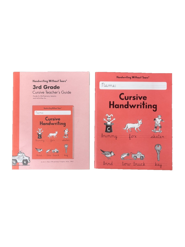Cursive Handwriting Student Workbook, Age 8+, 3rd Grade +,Teacher’s Guide