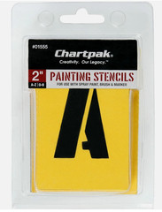 Chartpak 2″ Painting Stencils For Spray Paint & Brush Pack of 35 Yellow #01555