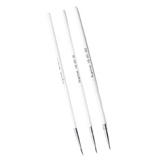 3Pcs Weasel Hair Brush Pen Fine Detail Nail Art Stroke Watercolor Paint Oil Set;