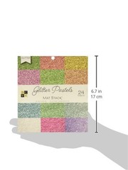DCWV Single-Sided Cardstock Stack 6″X6″ 24/Pkg-Glitter 6×6, Multicolored