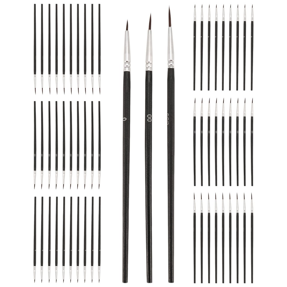 60pcs Detail Paint Brushes, Fine Tip Paint Brush with 3 Sizes 0 00 000 1585