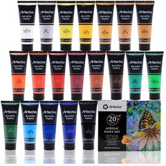Non-Toxic Acrylic Paints – 4.05oz Tubes, 20 Colors