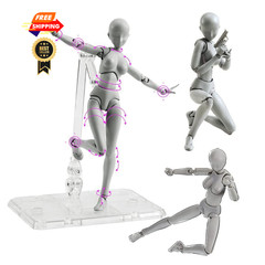 Artists Manikin Art Mannequin Figures Supplies 5 in./12.7cm, Grey Female