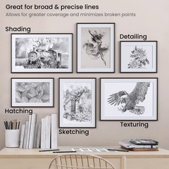 12 PCS Drawing Sketch Pencils Medium Hardness 6B4H Graphite Art Supplies