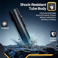 Expandable Waterproof Document Tube with Strap – Telescoping Art Storage Case, 4