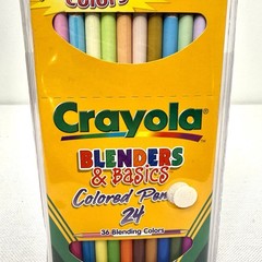 Crayola Blenders & Basics 24 Colored Pencils & Sketch Pad Set Binney 2001 New