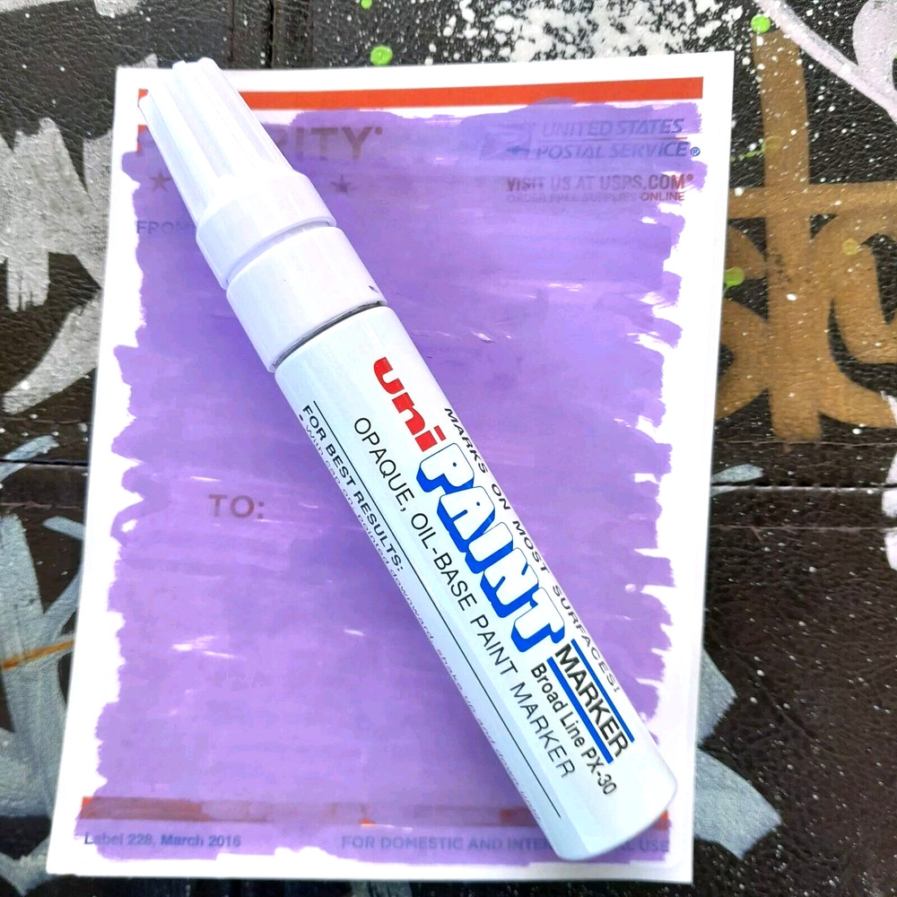 MODIFIED LAVENDER Uni Paint Marker PX-30 Broad Chisel Tip 8mm Graffiti Supplies