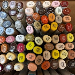 Copic Sketch Markers Set with Case Manga Anime Drawing Marker Pen Japan Used