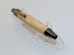 Chrome finish 5.6mm Sketch Pencil. Hand made with Stabilized Box Elder Burl.#149