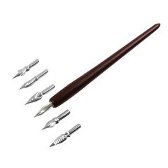 FEATTY Dip Pen for Drawing with ink – Antique Wooden Calligraphy Kits for beg…