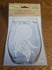Set of 2 Crafter’s Square Dreamcatcher Glass Jar Stickers Fast Ship