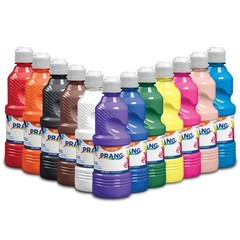 12 PCS 16 Oz ReadytoUse Tempera Paint Assorted Colors Art Craft Supply