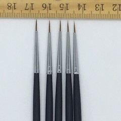 XDT#120 Liner Artist Paint Art Brush 5pc #000 Kolinsky Watercolor Nail Acrylic