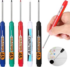 5Pcs Deep Reach Markers Multi-Purpose Deep Hole Marker Pens Long Nib Nose Waterp