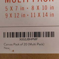Chalkola Canvas Panels Multi Pack 100% Cotton Rectangular 5×7 8×10 9×12 11×14
