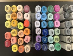 Blick Studio Alcohol Markers Set of 95 Multicolor w/ Storage Cases Clear Plastic