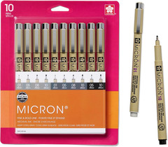 SAKURA Pigma Micron Fineliner Pens – Archival Black and Gray Ink Pens – Pens for