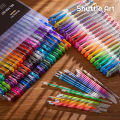 Shuttle Art 160 Pack Glitter Gel Pens, 80 Colors Glitter Gel Pens Set with 80 Re