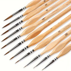 11pc Precision Paint Brush Set Fine Detail Miniature Model Art Paint Brushes