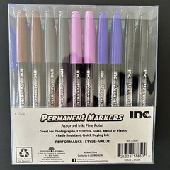 Inc. Permanent Markers Fine Tip 15 Assorted Colors 30 Count Fast Drying Ink New