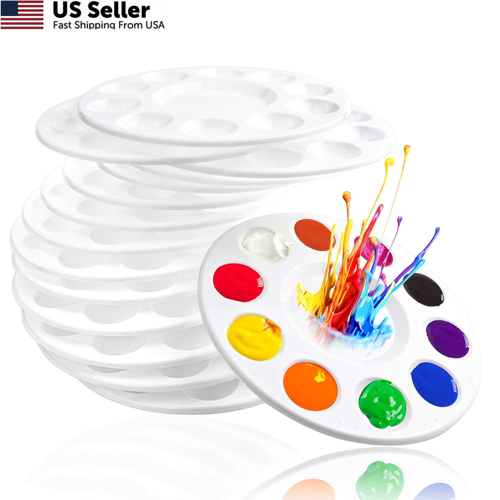 inifus 22 PCS Paint Palettes for Kids, Plastic 6.7 inches x inches, 22pcs