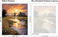 Fountor Paint by Numbers Kit for Adults Beginner, Frameless, LOP829