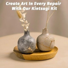 Kintsugi Repair Kit Food Safe Gold & Silver Kintsugi Kit for Broken Ceramics G