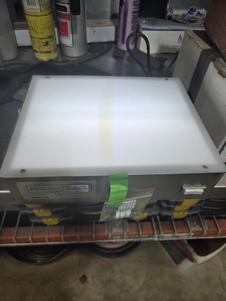 PORTA-TRACE Light Box Model 1012 Stainless Steel Light Table Tracing Board