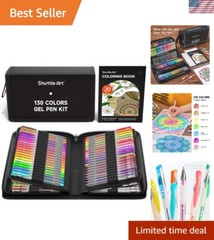 Gel Pens Plastic 130 Colors Ergonomic Grip Art Supplies for Adult Creativity