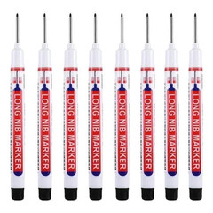 8Pcs/Set 20Mm Deep Hole Long Nib Head Markers for Metal Perforating Pen