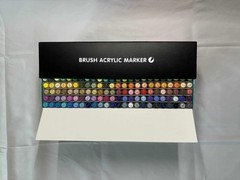 Elvenora 120 Colors Acrylic Paint Markers Set Soft Brush Tip Pens For Rock Wood