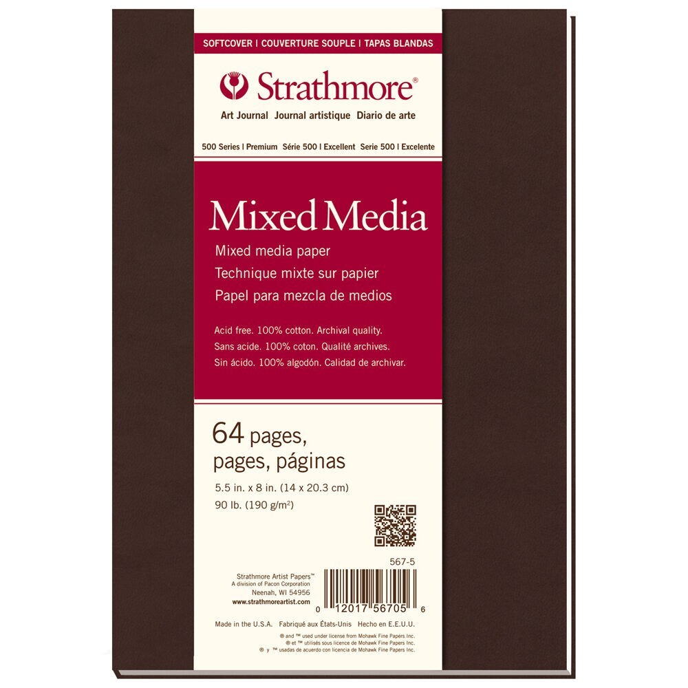 Strathmore Mixed Media Art Journal Paper 500 Series Softbound 5.5″x 8.5″ NEW